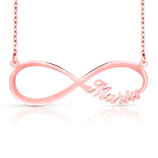 14 Karat Infinity Name Necklace