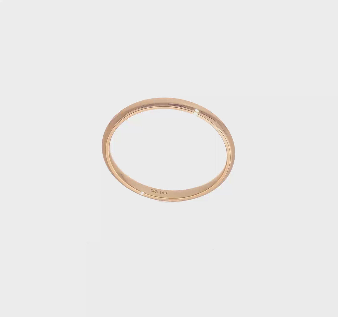 14K Yellow Gold 2mm Comfort Fit Wedding Band