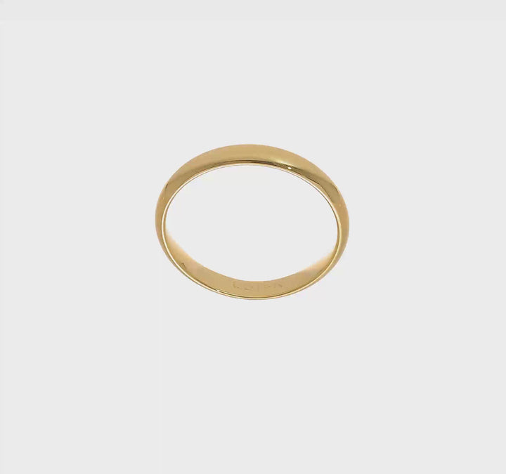 14K Yellow Gold 3mm Comfort Fit Wedding Band