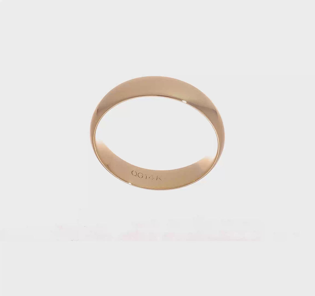 14K Yellow Gold 5mm Comfort Fit Wedding Band