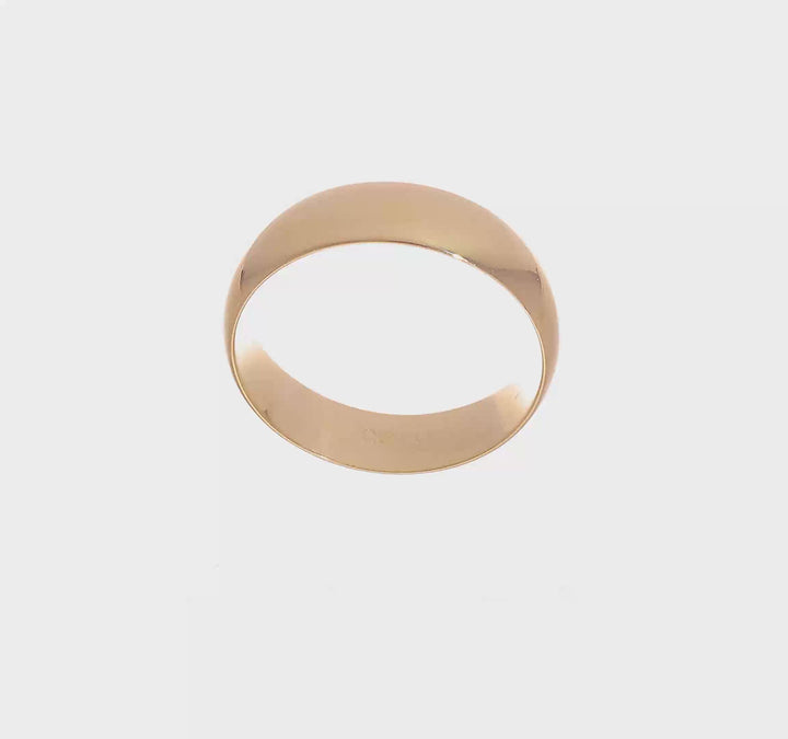 14K Yellow Gold 6mm Comfort Fit Wedding Band