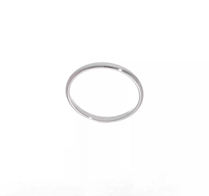 14K White Gold 2mm Half Round Wedding Band