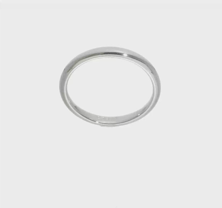 Sterling Silver 3mm Comfort Fit Wedding Band