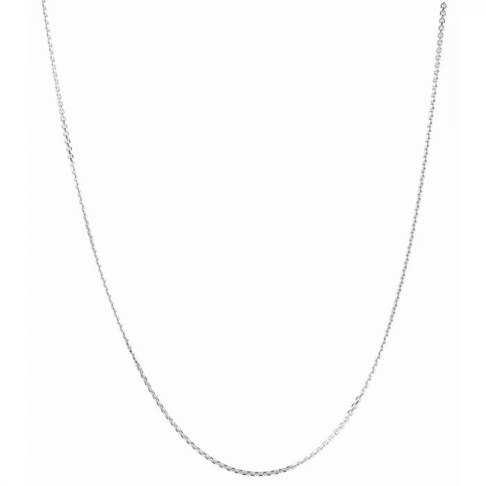 A image showing a silver cable chain on a white background