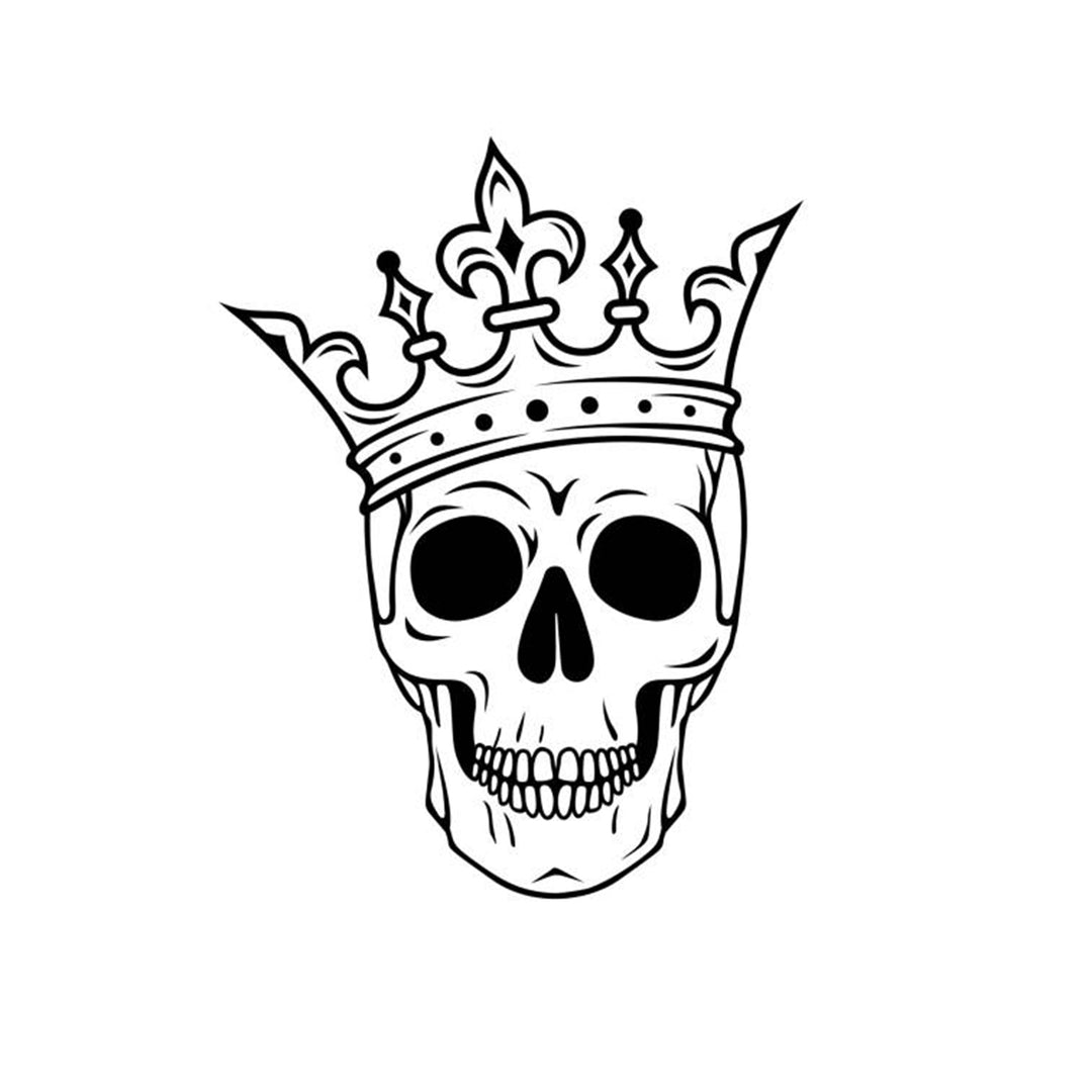 Original skull and crown reference artwork supplied by the client to be made into a custom sterling silver pendant — AJ's Jewelry Queens NY