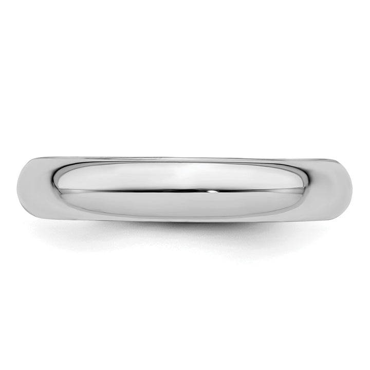 Sterling Silver 4mm Comfort Fit Wedding Band - Close-Up Detail