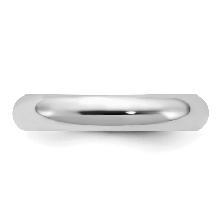 Sterling Silver 4mm Comfort Fit Wedding Band - Side Profile