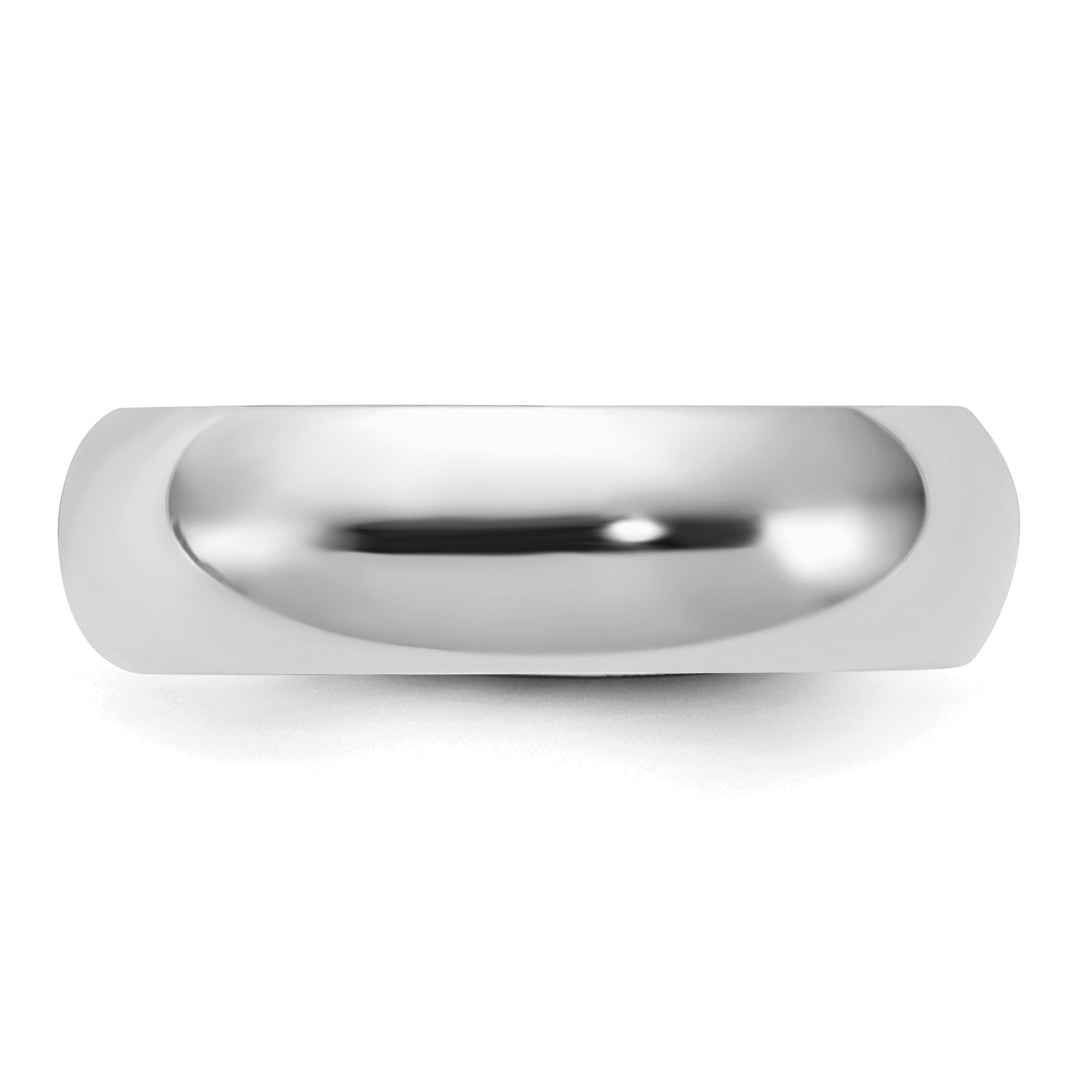 Sterling Silver 6mm Comfort Fit Wedding Band - Side Profile