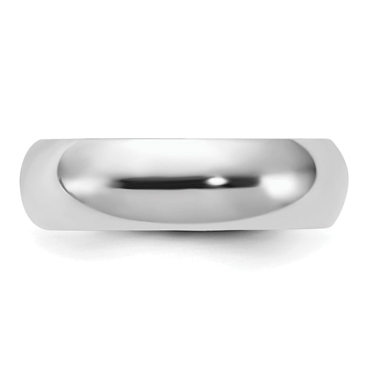 Sterling Silver 6mm Comfort Fit Wedding Band - Side Profile