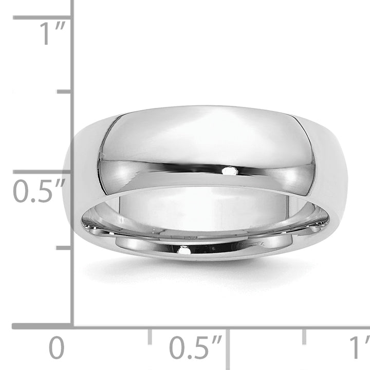 Sterling Silver 7mm Comfort Fit Wedding Band - Close-Up Detail