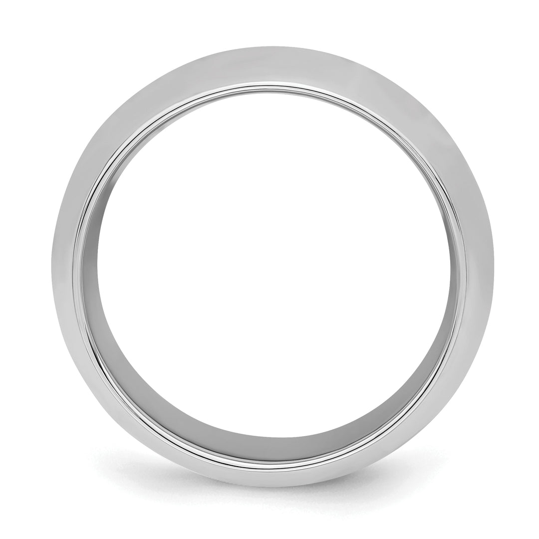 Sterling Silver 8mm Comfort Fit Wedding Band - Front View