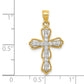 10k CZ Filigree Cross Pendant
