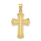 10K Passion Cross with JESUS Reversible Pendant