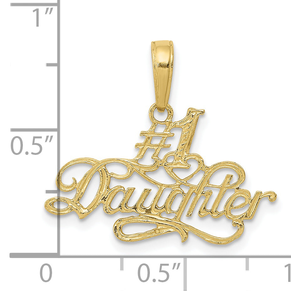 10k #1 Daughter Pendant
