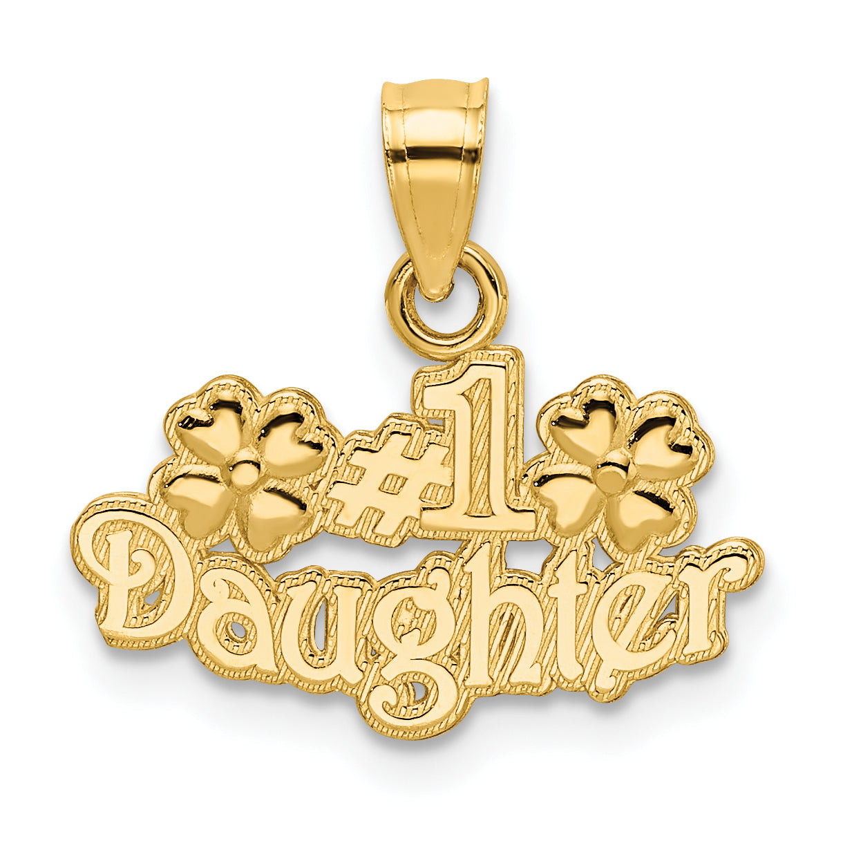 10k #1 DAUGHTER with Flowers Charm