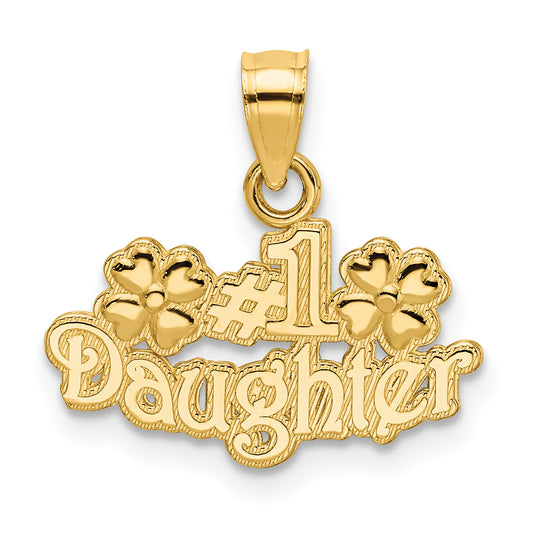10k #1 DAUGHTER with Flowers Charm