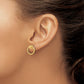 10K Polished Circle Post Earrings