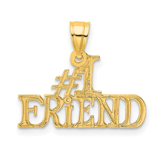 10K #1 FRIEND Pendant