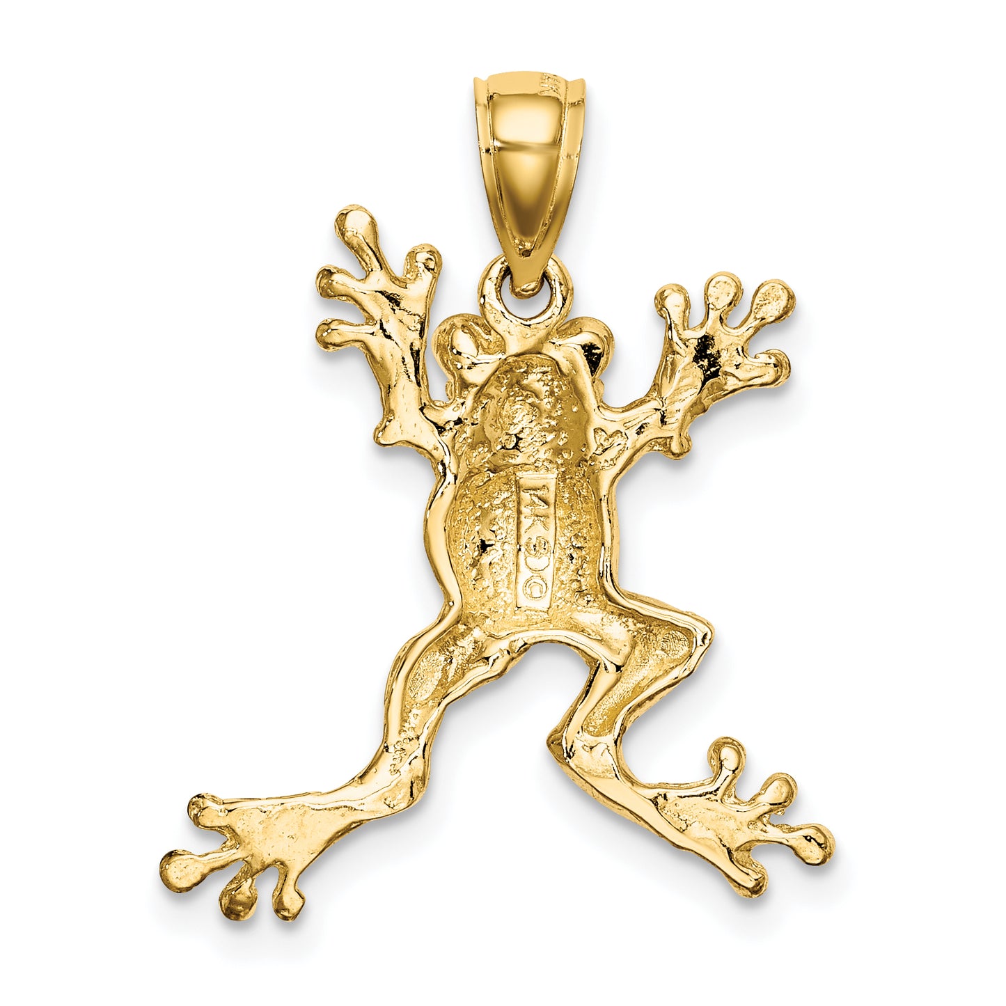 10K 2-D Frog with Pot Belly Charm