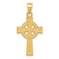 10k Reversible GOD IS LOVE Celtic Cross Pendant