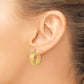 10k Diamond-cut Hoop Earrings