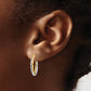 10k Two-tone Polished Hollow Hoop Earrings