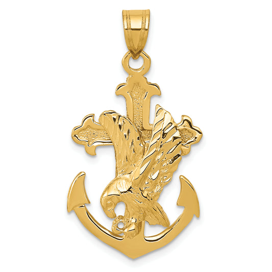 10k Mariners Cross with Eagle Pendant