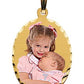 14 Karat Medium Oval with Diamond Cut Edge Picture Pendant Charm