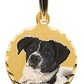 14 Karat Small Round with Diamond Cut Edge Picture Pendant Charm