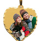 14 Karat Large Heart with Diamond Cut Edge Picture Pendant Charm