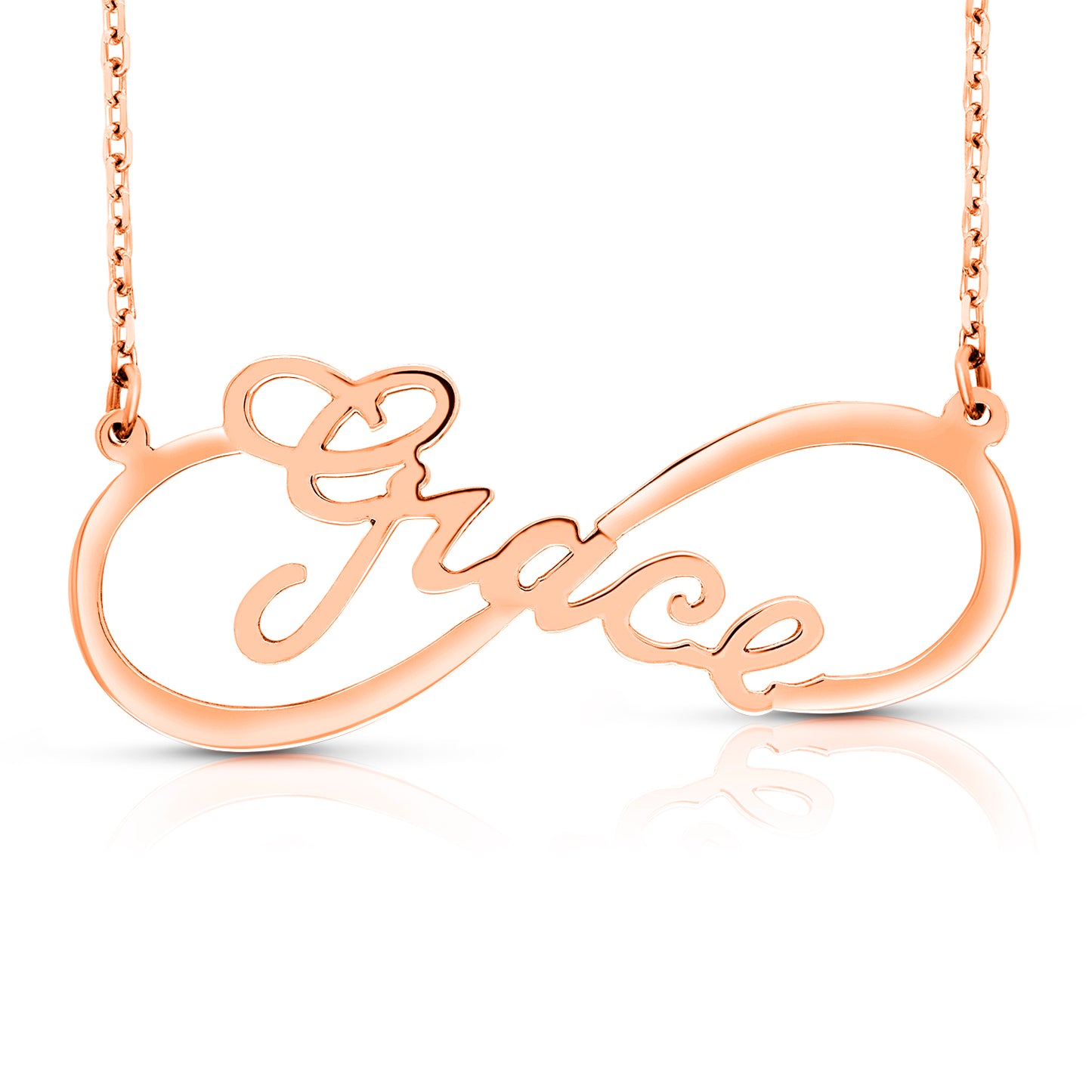 14 Karat "Grace" Style Infinity Nameplate