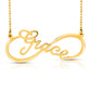 14 Karat "Grace" Style Infinity Nameplate