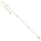 14k Two-tone Mirror Bead 9in Plus 1in ext. Anklet