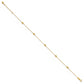 14k Diamond-cut Bead with 1in ext. Anklet