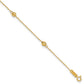 14k Diamond-cut Bead with 1in ext. Anklet