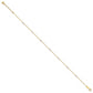14K Two-tone Ropa Mirror Bead 9in Plus 1in Ext. Anklet