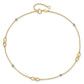 14K Two-Tone Diamond-cut Beads and Infinity 10in Plus 1in ext. Anklet