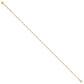 14K Two-tone Polished and Diamond-cut Beads 10in Plus 1in ext. Anklet