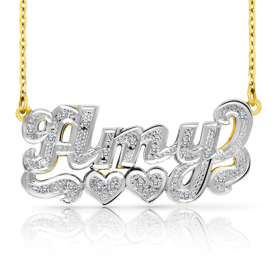 14 Karat "Amy" Style 3D Nameplate