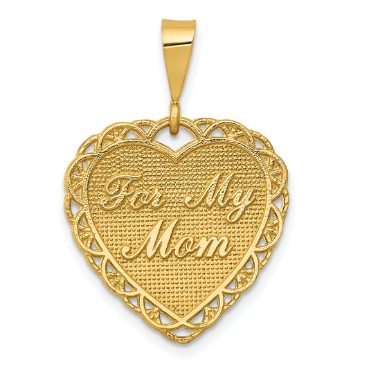14k Reversible FOR MY MOM Charm