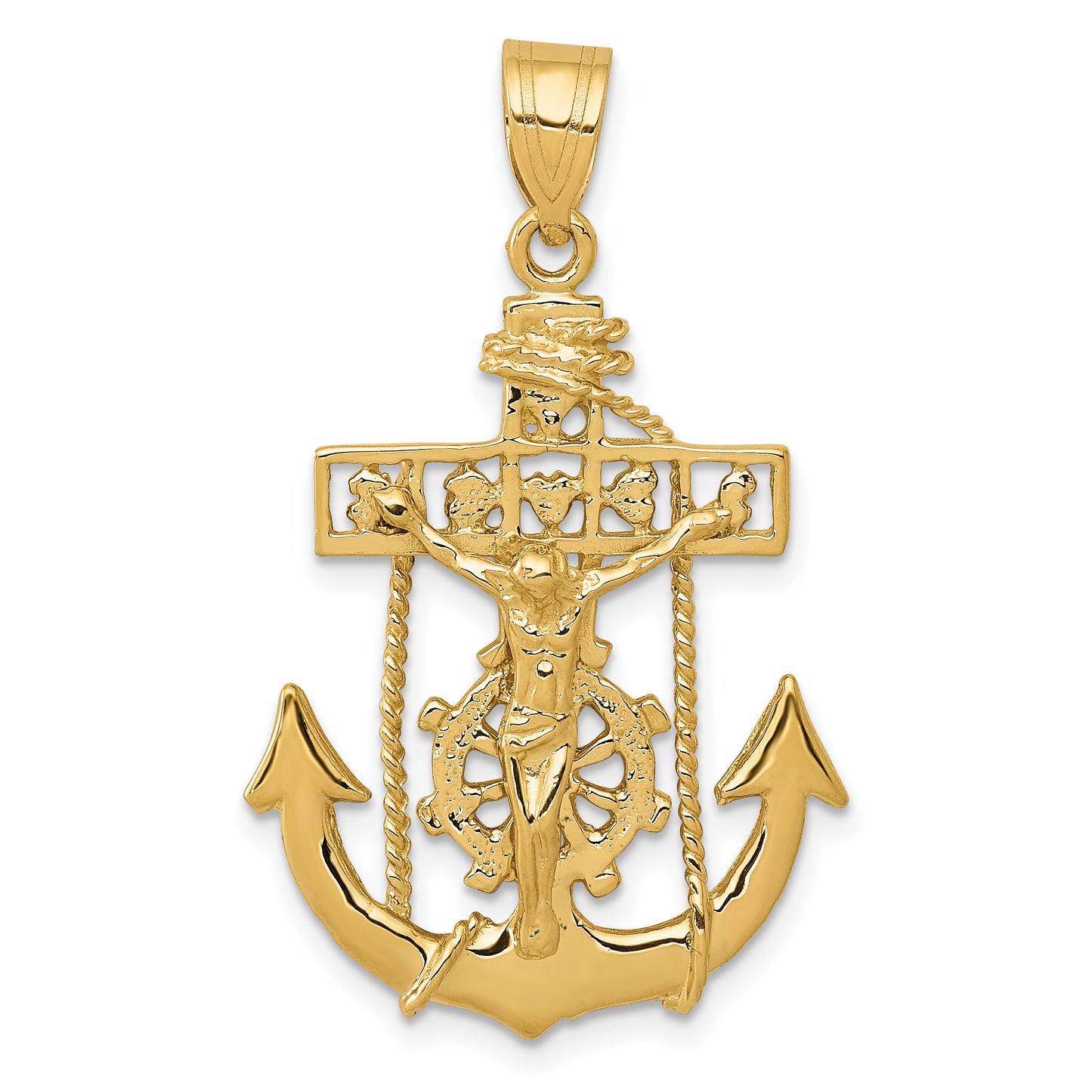 14k Mariners Cross Pendant