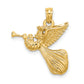 14k Angel with Trumpet Charm