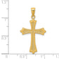 14k Budded Cross Pendant