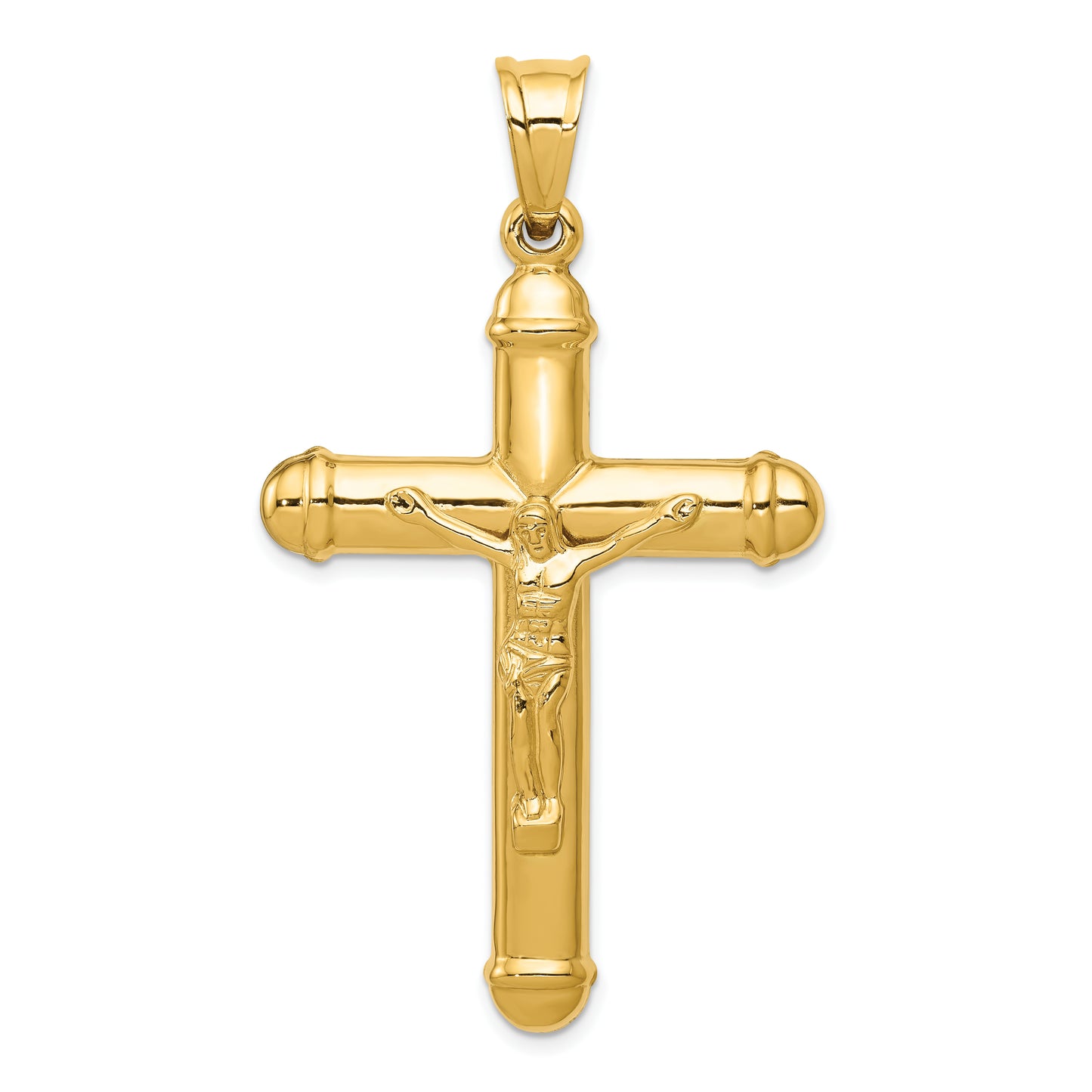 14K Reversible Crucifix Pendant
