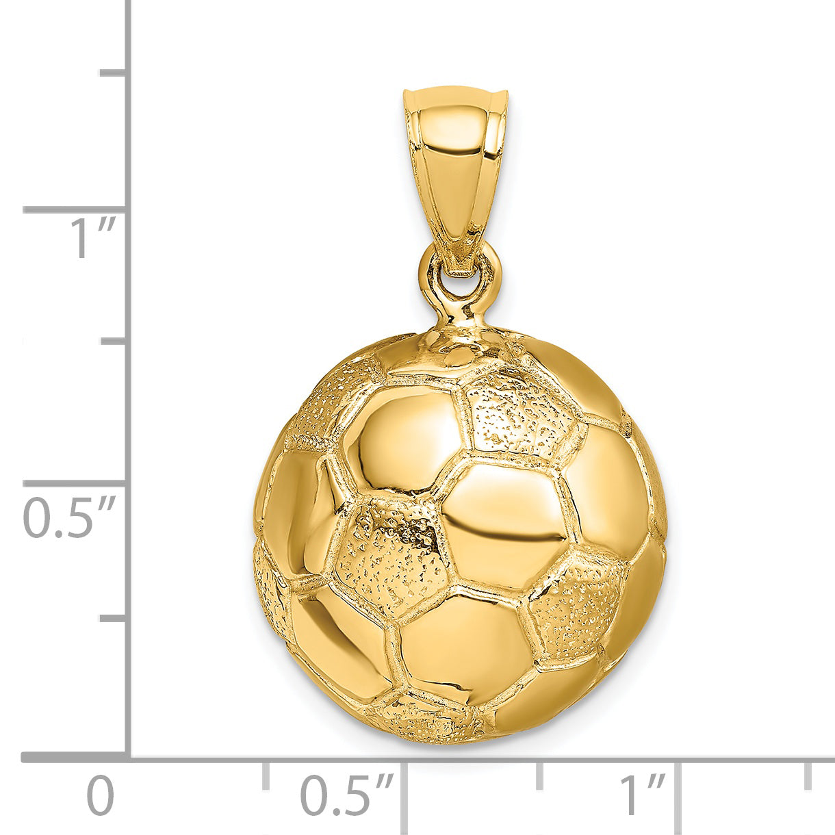 14k 3-D Soccerball Charm