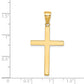 14K Solid Reversible Latin Cross Pendant