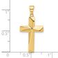 14K Polished Cross Pendant