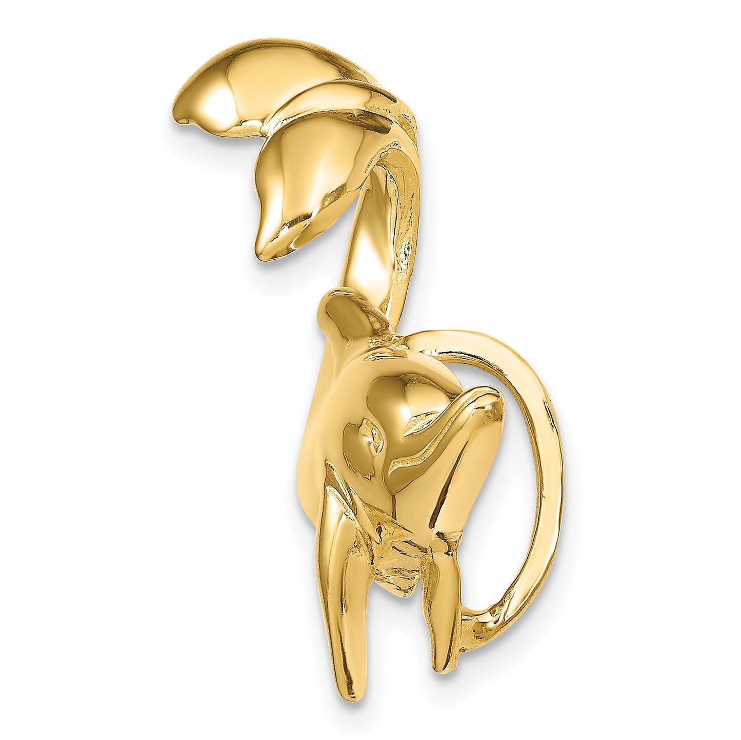 14k Dolphin with Tail Up Slide