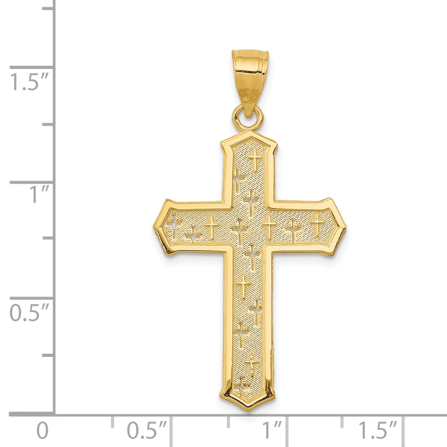 14k Passion Cross Pendant