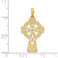 14k Polished Celtic Cross Pendant